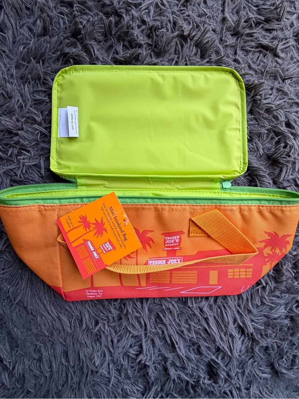 Trader Joe's Orange & Lime Insulated Lunch Tote